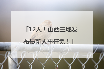 12人！山西三地发布最新人事任免！