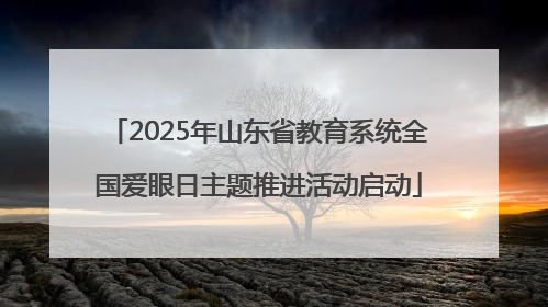 2025年山东省教育系统全国爱眼日主题推进活动启动