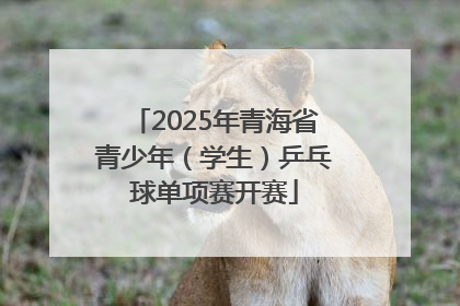 2025年青海省青少年（学生）乒乓球单项赛开赛