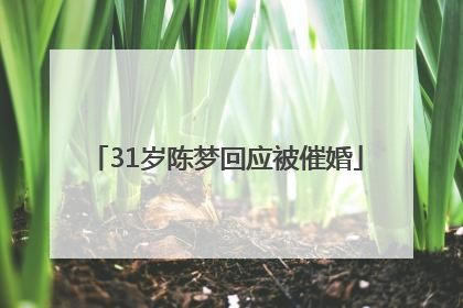 31岁陈梦回应被催婚