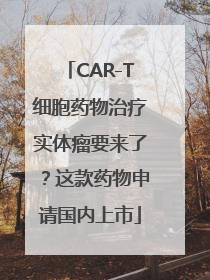 CAR-T细胞药物治疗实体瘤要来了？这款药物申请国内上市
