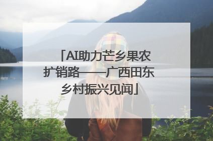 AI助力芒乡果农扩销路——广西田东乡村振兴见闻