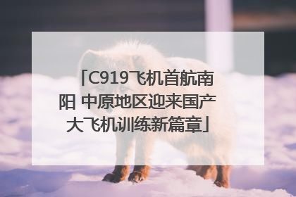 C919飞机首航南阳 中原地区迎来国产大飞机训练新篇章