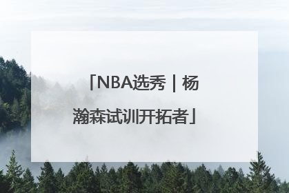 NBA选秀｜杨瀚森试训开拓者